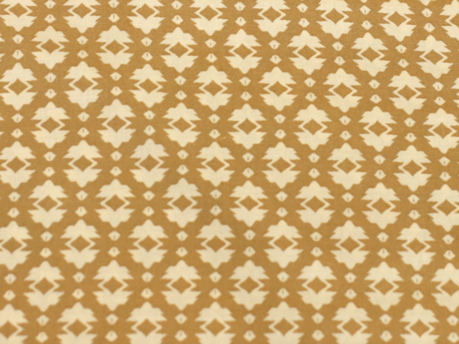Patchworkstoff - Baumwolle Stoff - Foulard in braun-beiger Farbgebung mit geometrischem Muster.