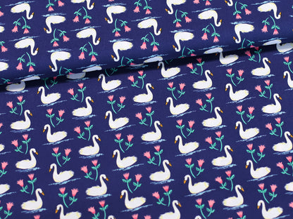 Cotton fabric navy - Squirrels