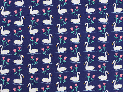 Cotton fabric navy - Squirrels