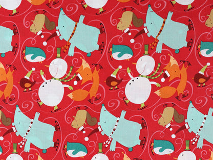 Patchworkstoff - Baumwolle Stoff - Winter Wonderland, Ice Skate
