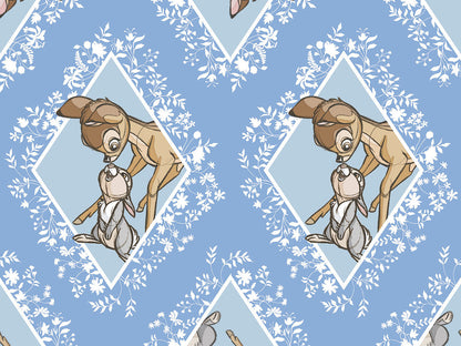 stoff-baumwolle-patchwork-disney-lizenz-bambi-diamonds-blue