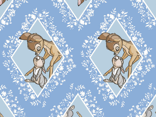 stoff-baumwolle-patchwork-disney-lizenz-bambi-diamonds-blue