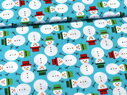 Patchworkstoff - Baumwolle Stoff - Jingle Snowman