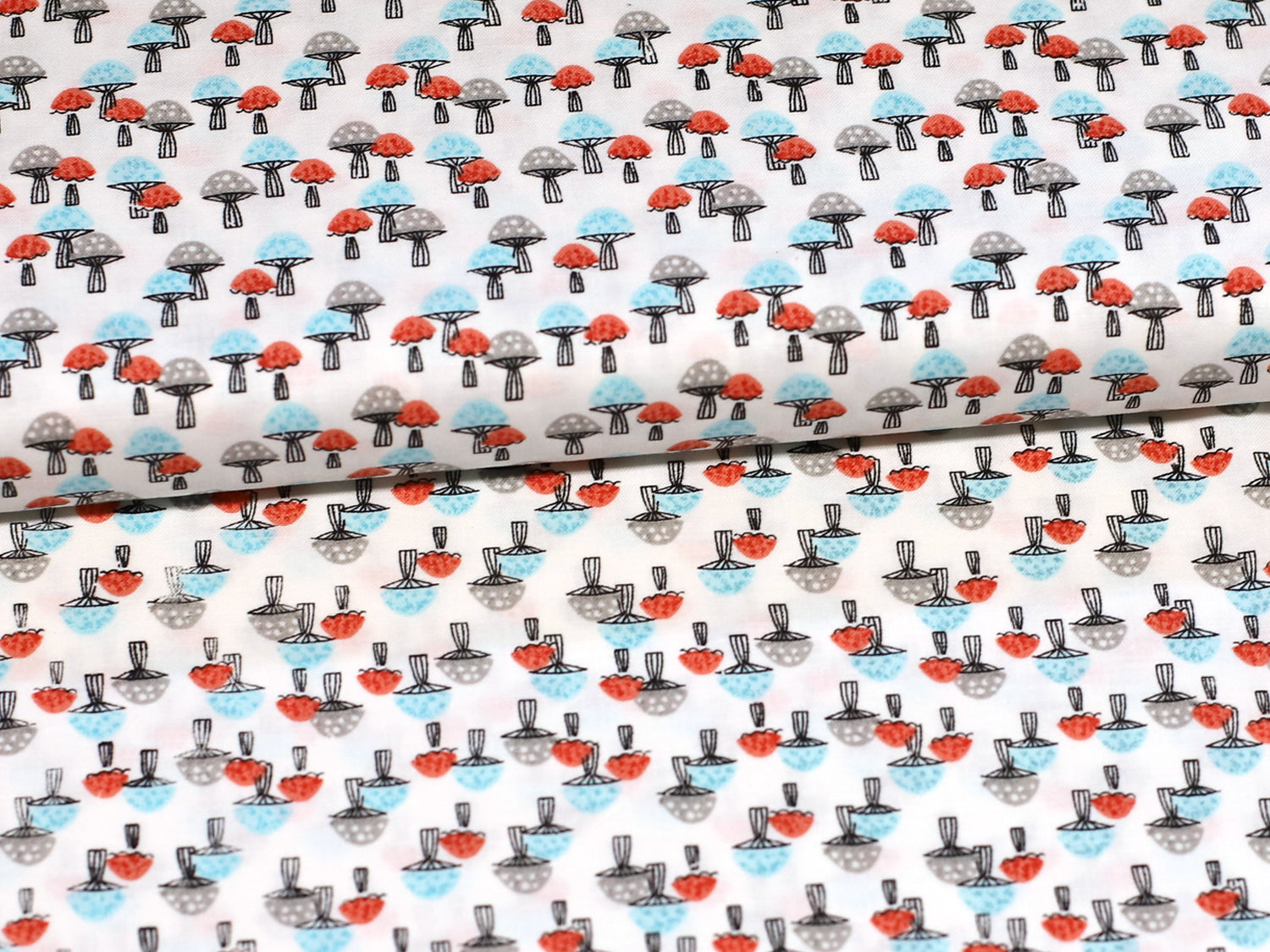 Baumwolle Stoff Patchworkstoff Kleine Fliegenpilze online