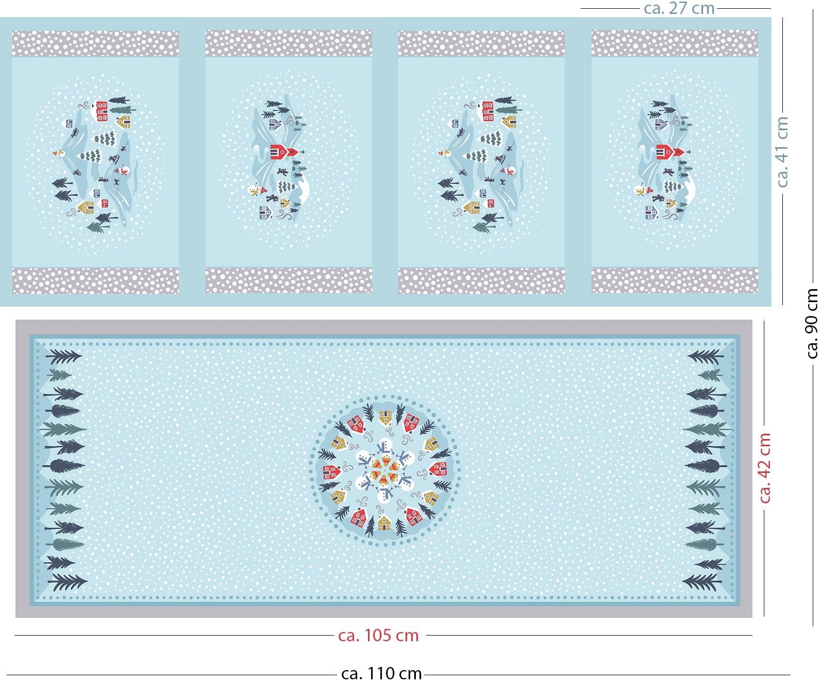 stoff-baumwolle-patchwork-lewis-irene-snow-day-table-centre-placemats-silver-masse