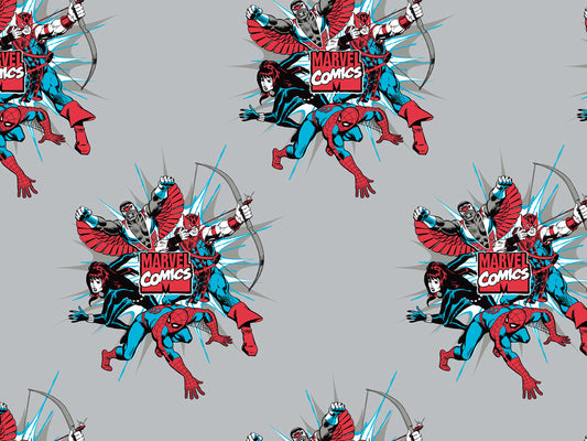 stoff-baumwolle-patchwork-panel-marvel-comics-dot-burst-light-grey