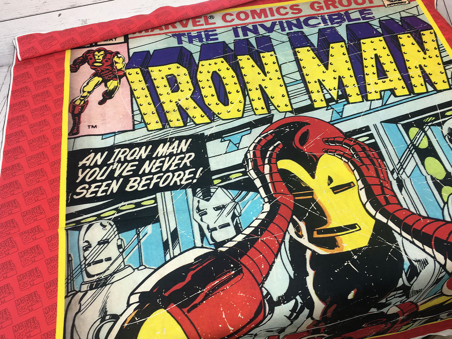 stoff-baumwolle-patchwork-panel-marvel-comics-iron-man-2