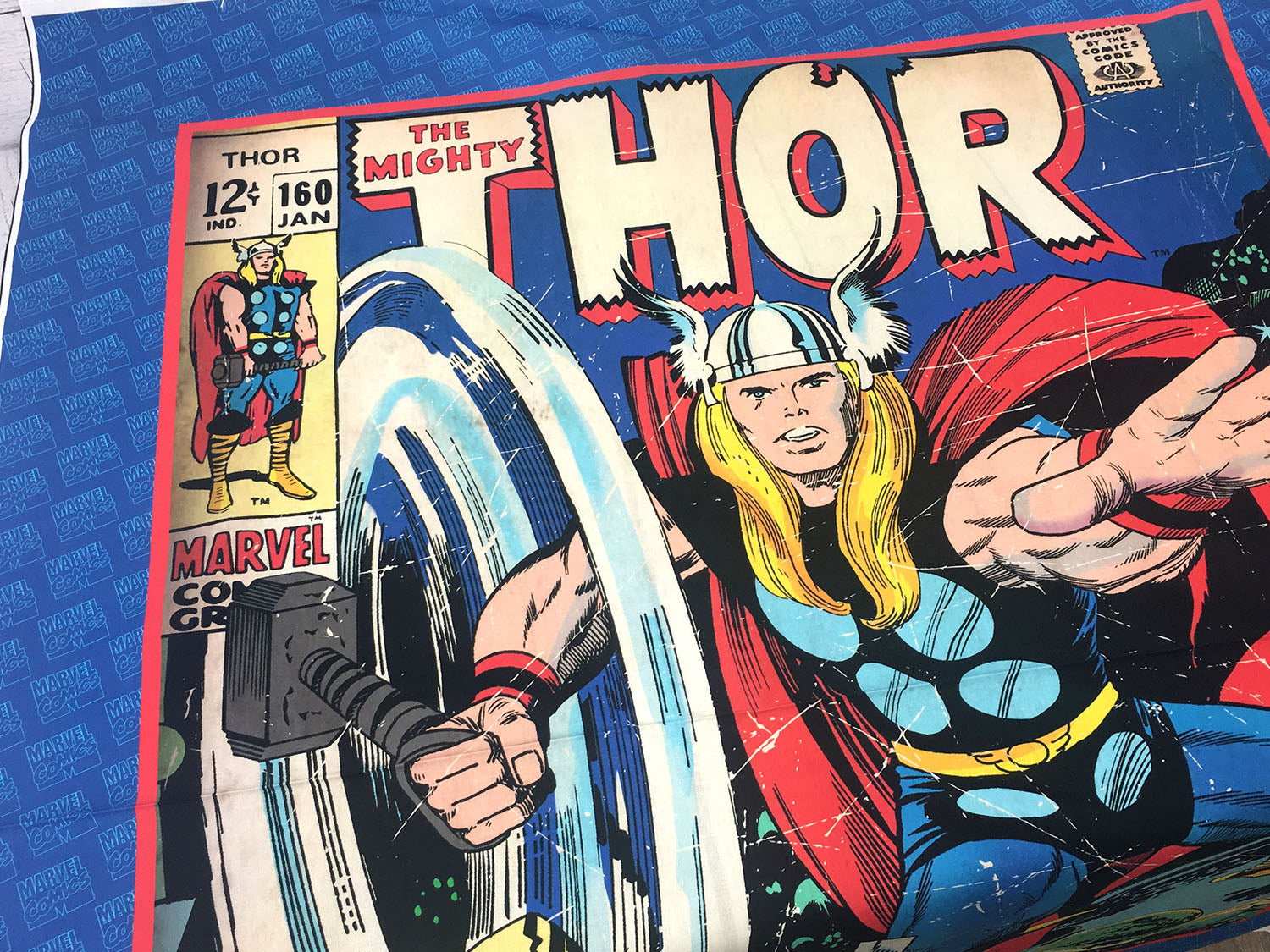 stoff-baumwolle-patchwork-panel-marvel-comics-thor-2