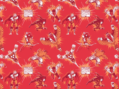 stoff-baumwolle-patchwork-panel-marvel-comics-tonal-in-ruby