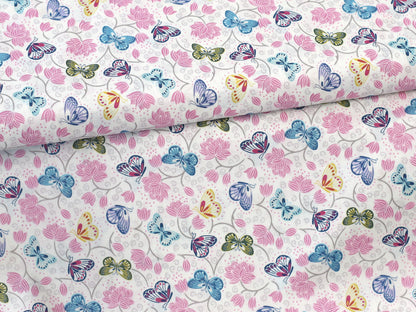 Cotton Fabric - Sew Mindful - Lotus Flowers Pink