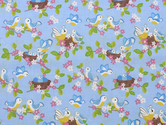Baumwolle Stoff - Patchworkstoff - So Daring Bluebirds, blau