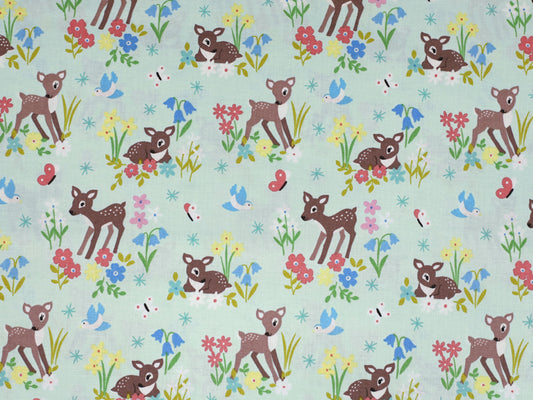 Baumwolle Stoff - Patchworkstoff - So Daring Deer, mint