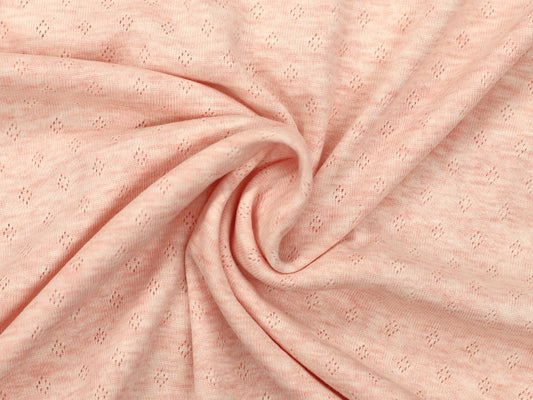 Fine knit jersey - Pointelle - light pink