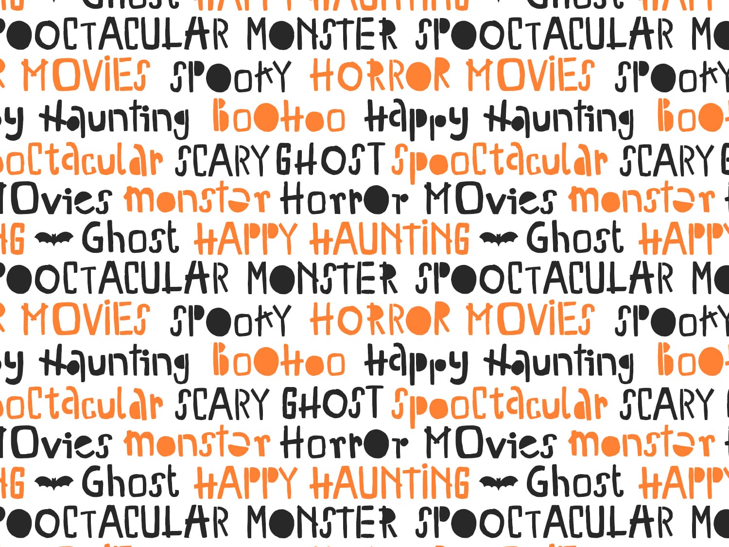 stoff-baumwolle-slub-halloween-herbst-gespenst-geisterstunde-tupfen-orange-woerter