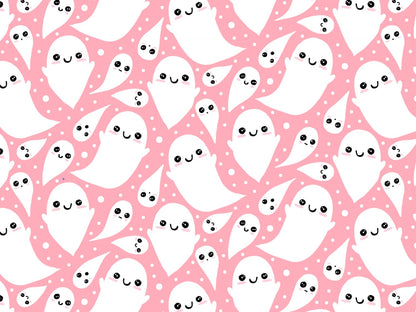 stoff-baumwolle-slub-halloween-herbst-gespenst-geisterstunde-tupfen-rosa