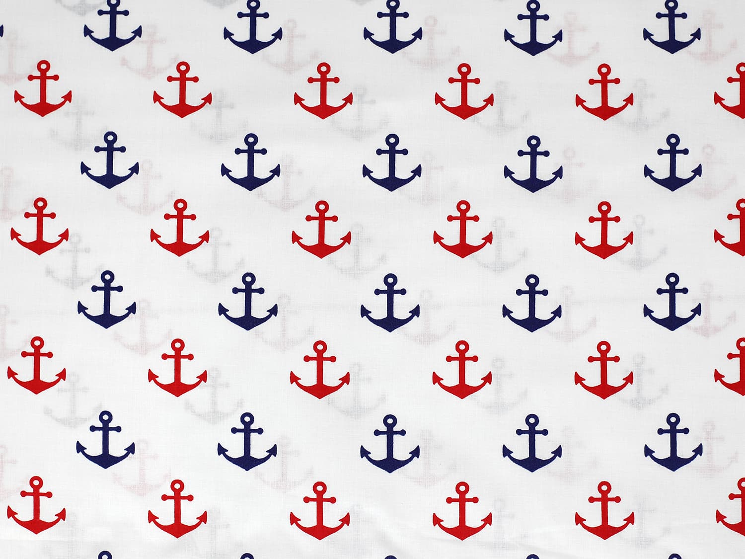 stoff-baumwolle-webware-weiss-anker-maritim-nautical-anchor-marine-rot