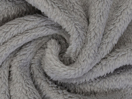 Doubleface plush fabric - anthracite