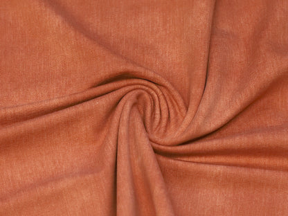 French Terry Stoff - Jeans Optik - terracotta, blass