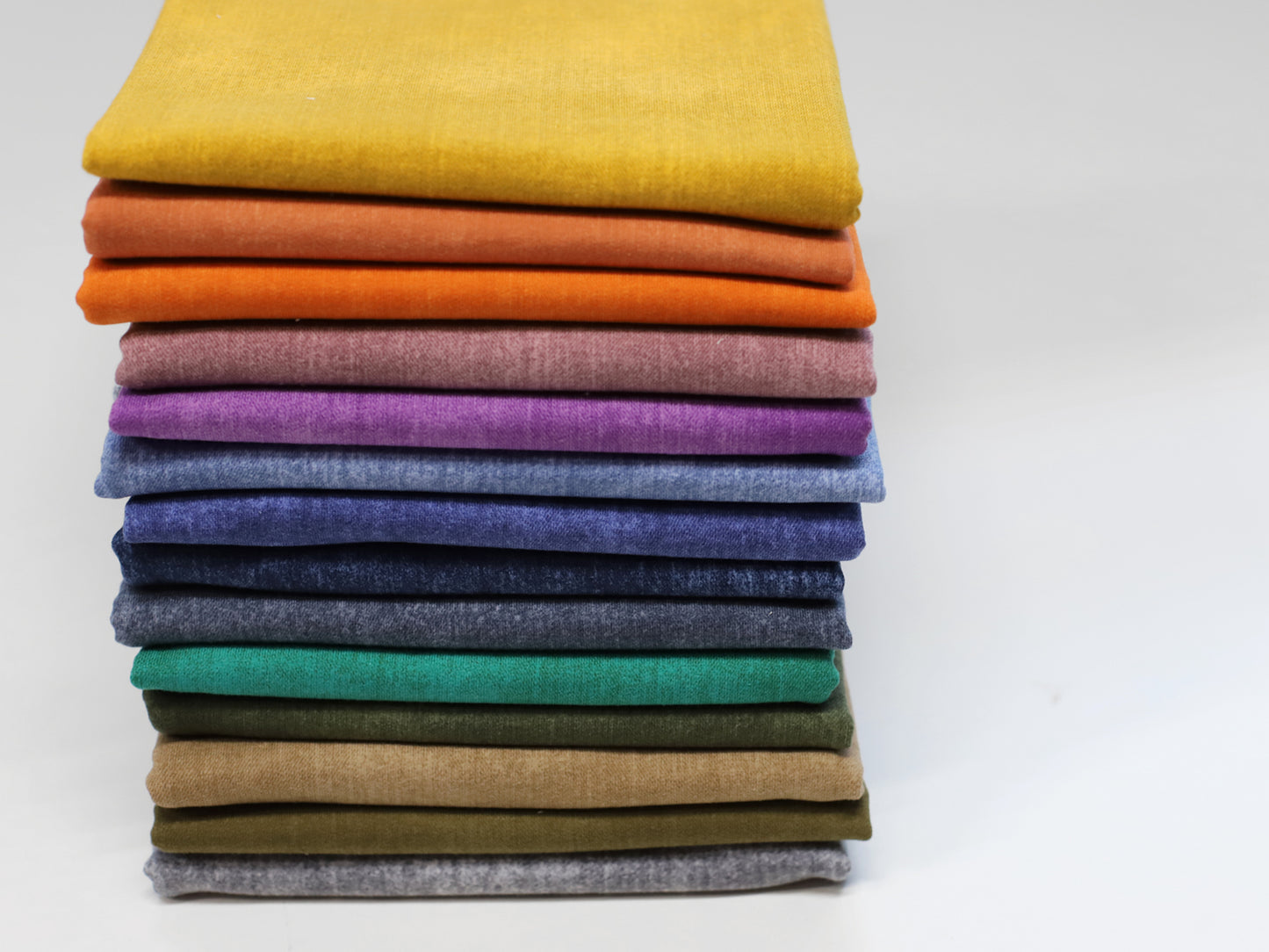 French Terry Stoff - Jeans Optik - orange