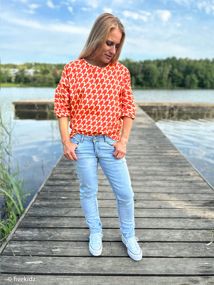 French Terry - Bienvenido Colorido Arrow - orange