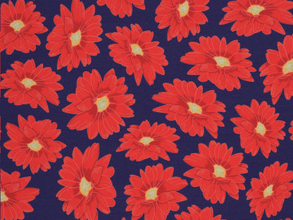 French Terry - Bienvenido Colorido Margarita - blau-rot