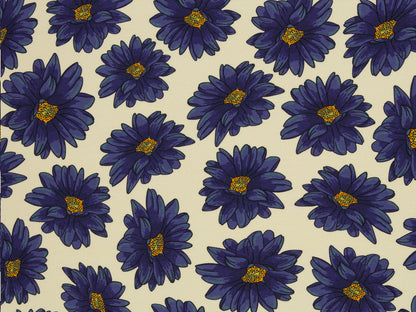 French Terry - Bienvenido Colorido Margarita - creme-blau