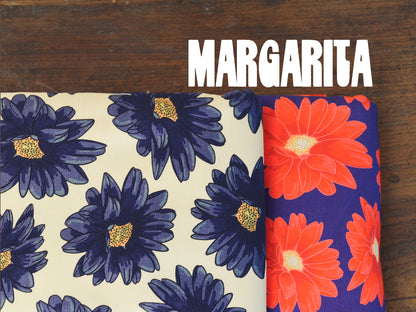 French Terry - Bienvenido Colorido Margarita - creme-blau