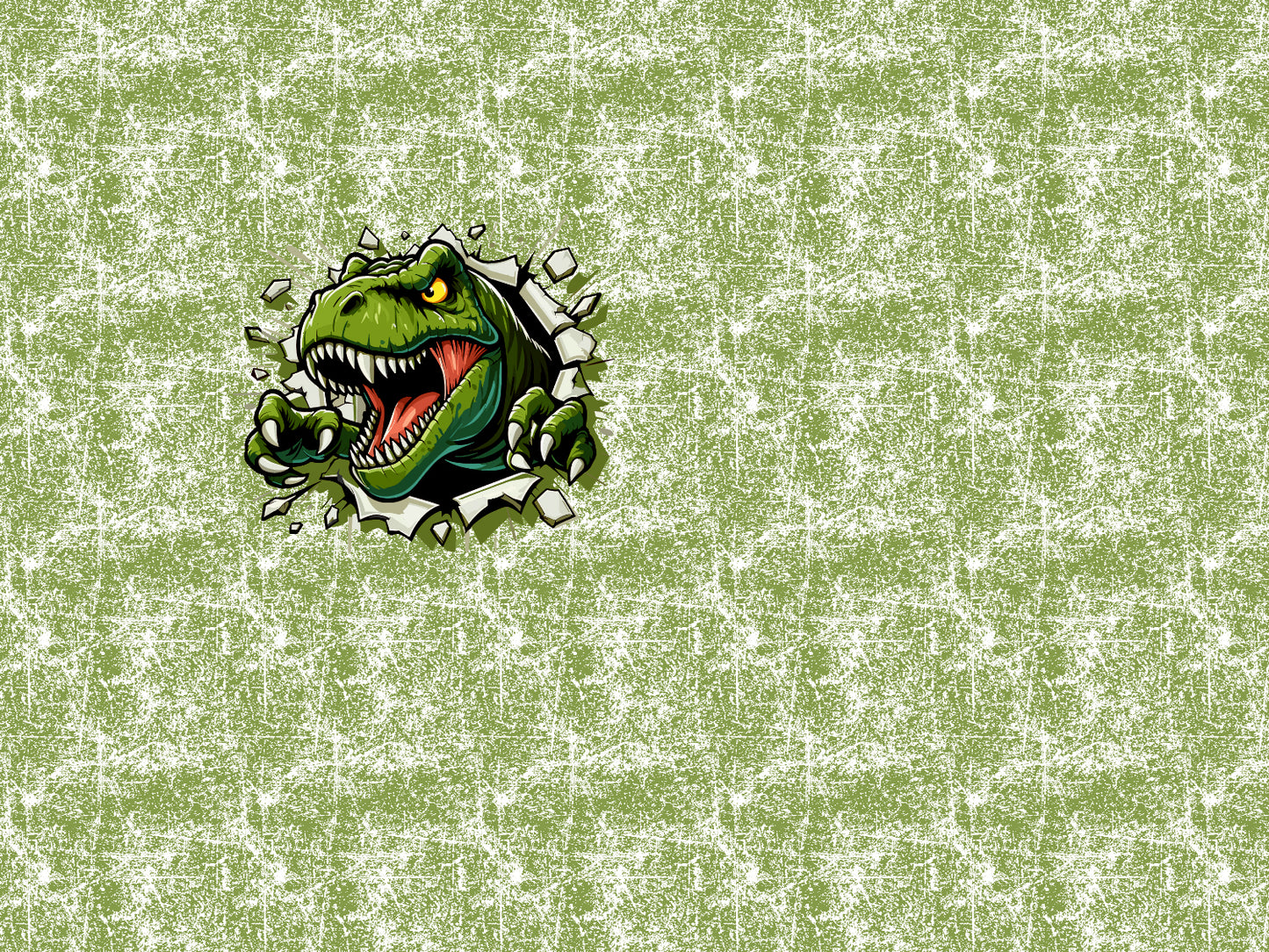 French Terry - T-Rex - gris pâle