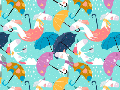 stoff-french-terry-sommersweat-baumwolle-kathi-kunterbunt-einhorn-regenschirm-mint-2