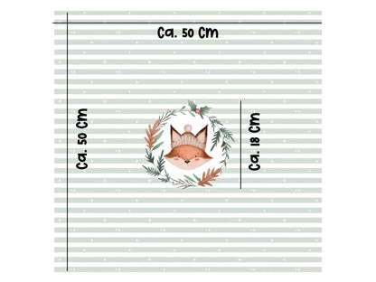 stoff-french-terry-sommersweat-baumwolle-kathi-kunterbunt-streifen-weihnachten-fuchs-PANEL