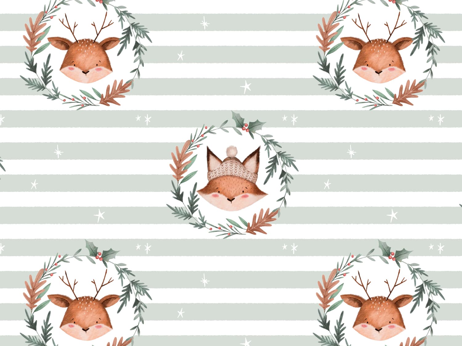 stoff-french-terry-sommersweat-baumwolle-kathi-kunterbunt-streifen-weihnachten-rentier-fuchs-2