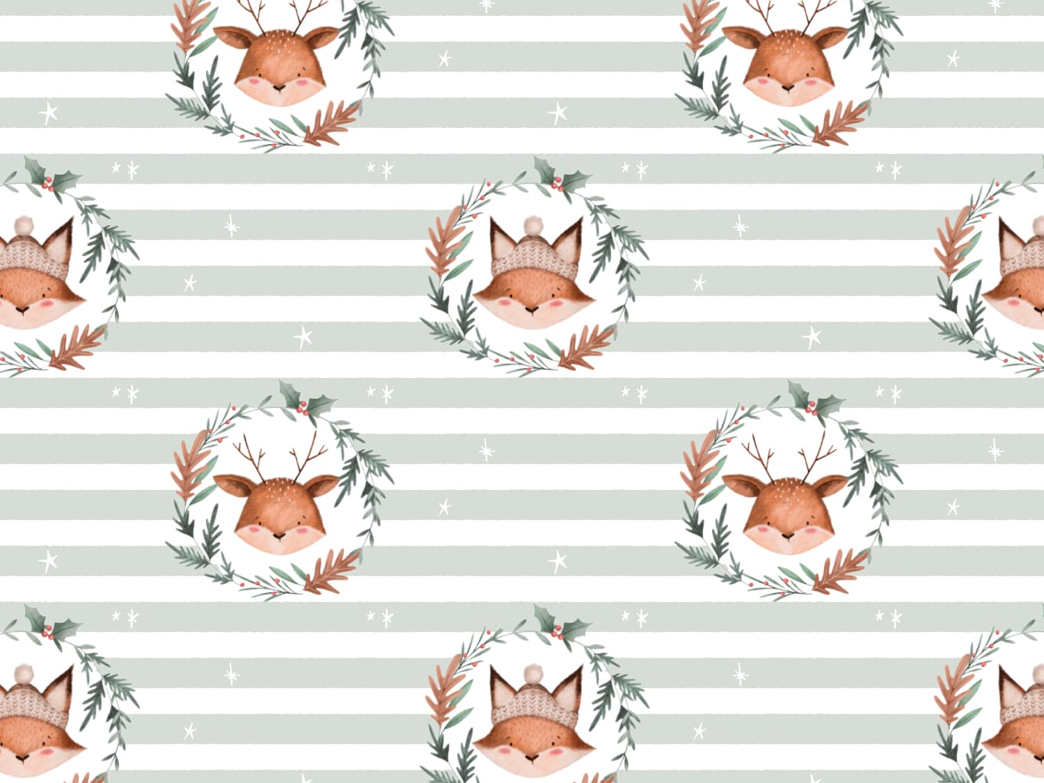 stoff-french-terry-sommersweat-baumwolle-kathi-kunterbunt-streifen-weihnachten-rentier-fuchs