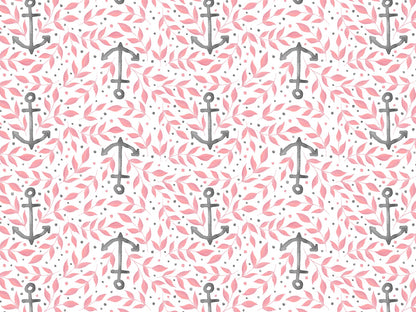 stoff-french-terry-sommersweat-baumwolle-kathi-kunterbunt-watercolor-aquarell-leaves-anker-anchor-rosa-grau-2