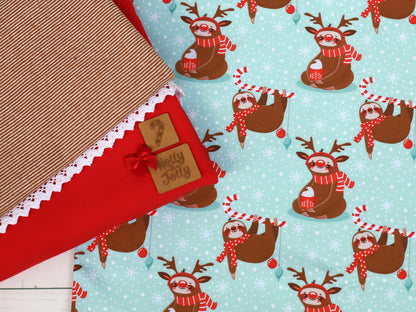 French Terry - Merry Slothmas - Faultiere