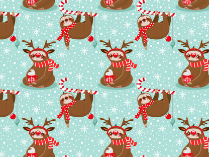 French Terry - Merry Slothmas - Faultiere