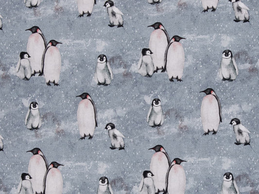 stoff-french-terry-sommersweat-baumwolle-swafing-zielinski-beyond-nordic-pinguin-rauchblau