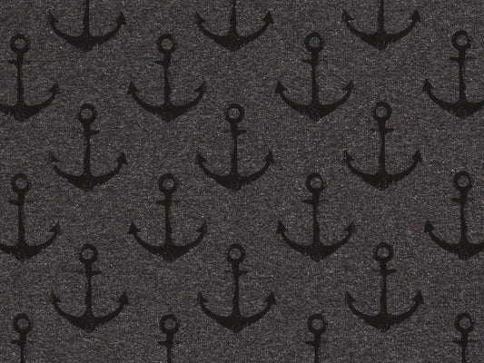 stoff-french-terry-sommersweat-baumwolle-sweat-winter-herbst-anker-marine-maritim-nautical-grunge-grosse-anker-anthrazit