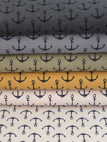 stoff-french-terry-sommersweat-baumwolle-sweat-winter-herbst-anker-marine-maritim-nautical-grunge-grosse-anker-verschiedene-farben