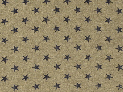 stoff-french-terry-sommersweat-baumwolle-sweat-winter-herbst-sterne-klein-khaki
