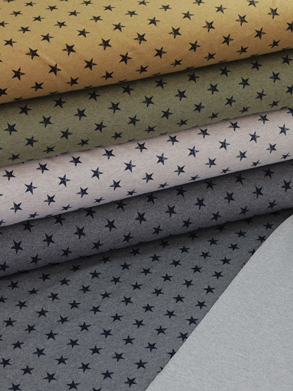 stoff-french-terry-sommersweat-baumwolle-sweat-winter-herbst-sterne-klein-verschiedene-farben