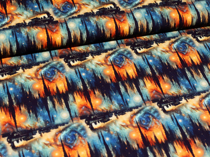 French Terry - Fantasie Lokomotive