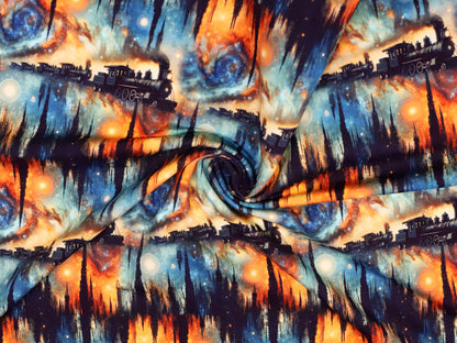 French Terry - Fantasie Lokomotive