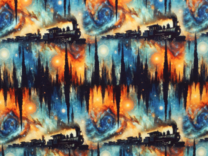 French Terry - Fantasie Lokomotive