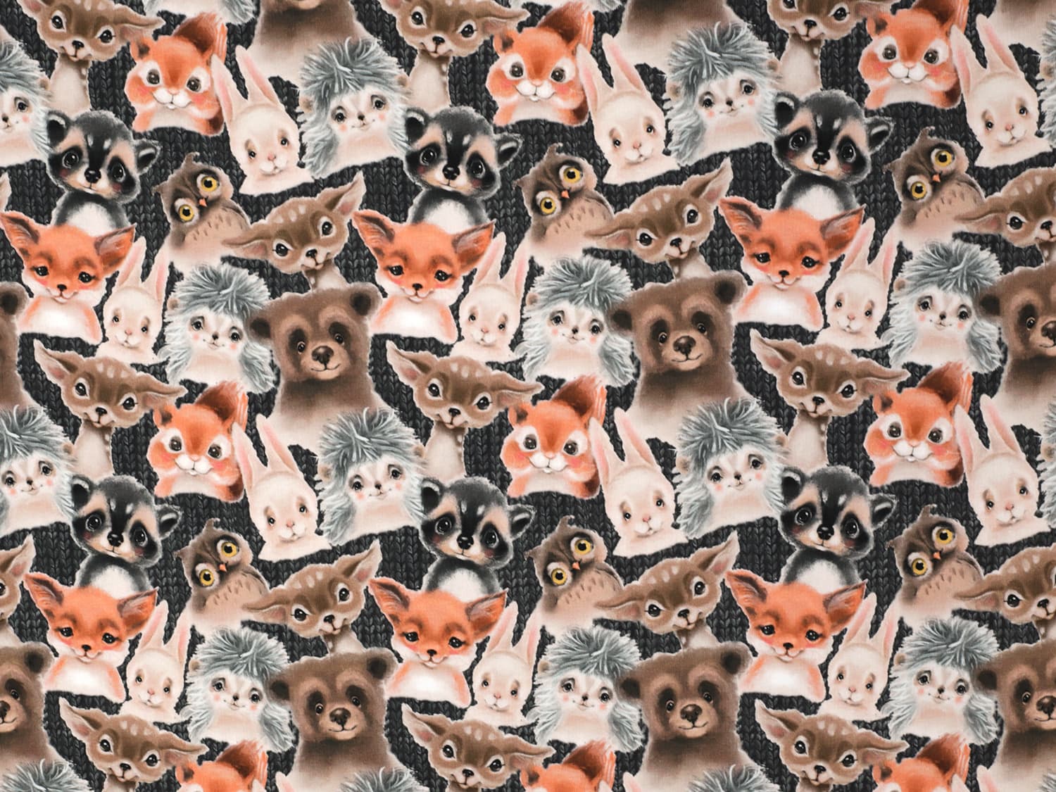 stoff-french-terry-sommersweat-herbst-winter-baumwolle-herbsttiere-waldtiere-baer-fuchs-waschbaer-igel-all-goods-in-the-woods-grau