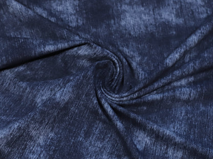French Terry Stoff - Jeans Optik - dunkelblau