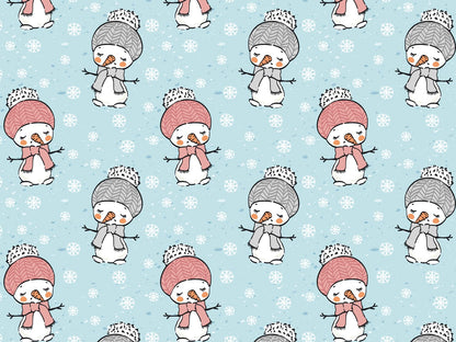 stoff-french-terry-sommersweat-kathi-kunterbunt-schneemann-snowman-lachend-muetze-altrosa-grau
