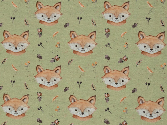 stoff-french-terry-sommersweat-swafing-forest-friends-fuchs-altgruen
