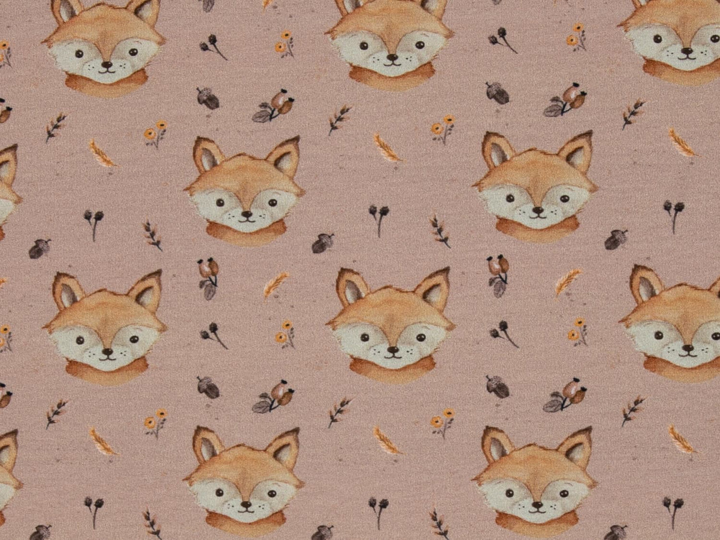 stoff-french-terry-sommersweat-swafing-forest-friends-fuchs-altrosa