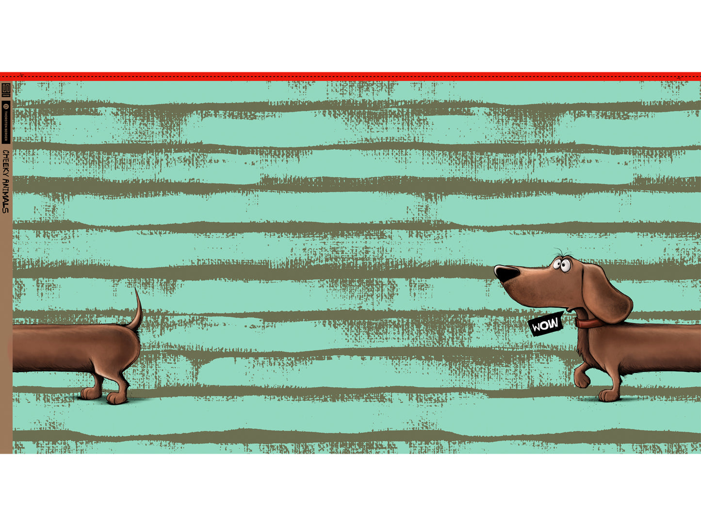 French Terry PANEL - Thorsten Berger - Dachshund Berny, mint