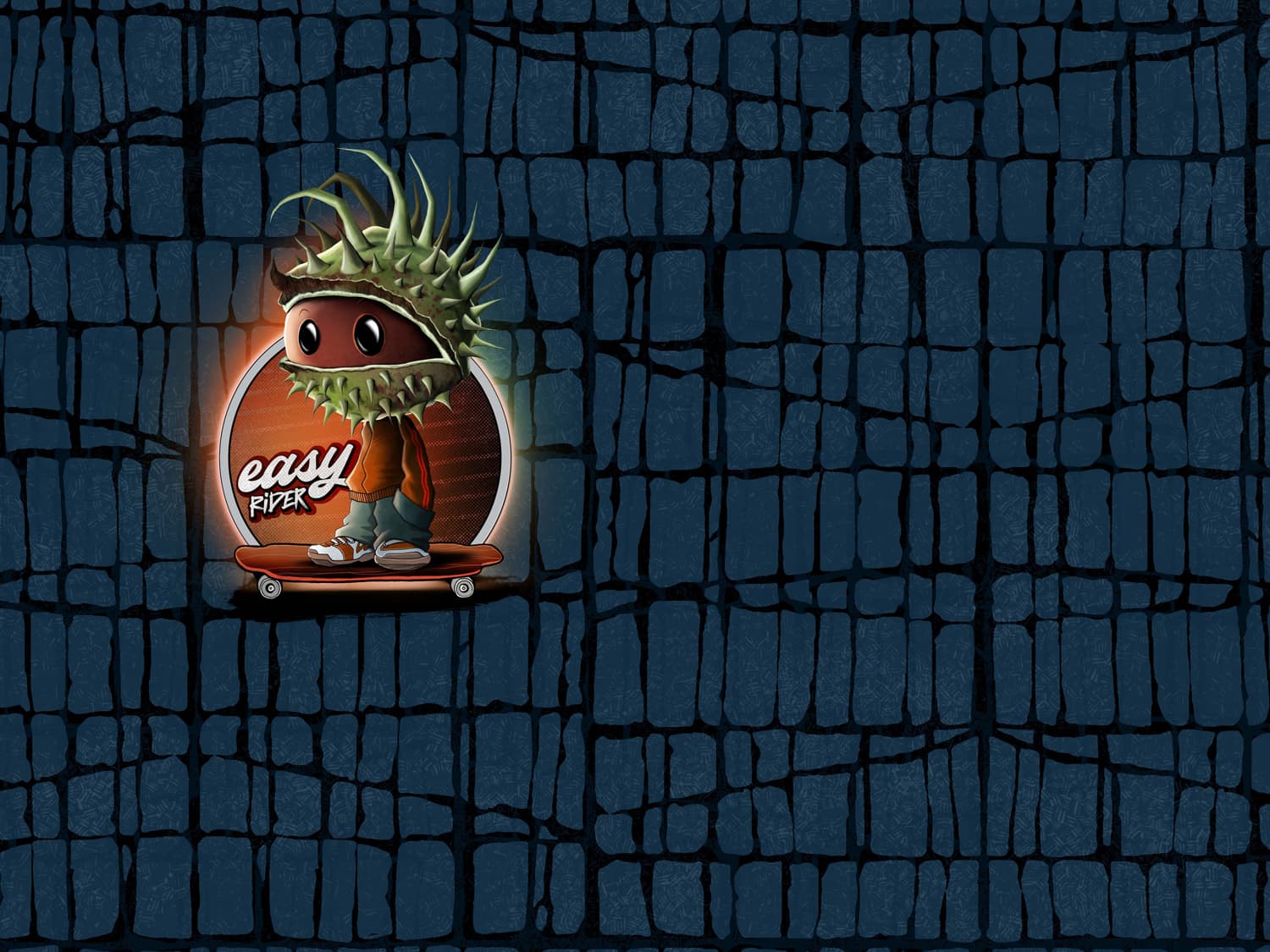 stoff-french-terry-sommersweat-swafing-thorsten-berger-panel-chestnut-kastanie-herbst-easy-rider
